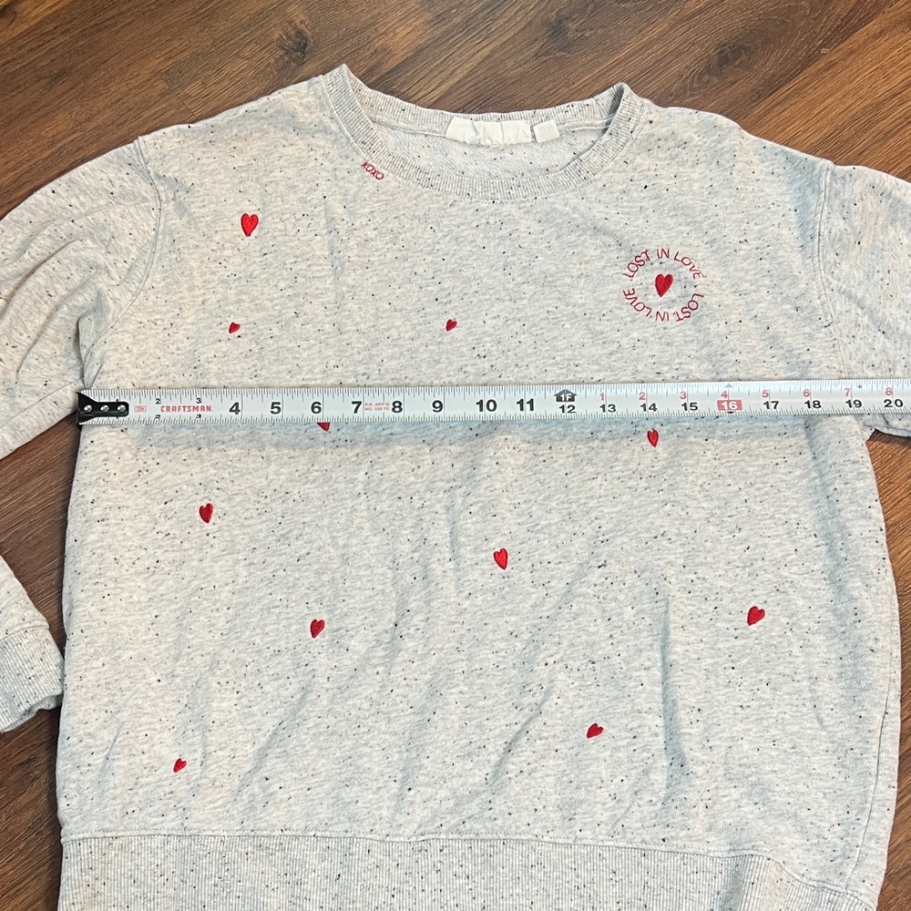 H&M Light Gray Sweater with Red Heart Accents - Picture 8 of 8